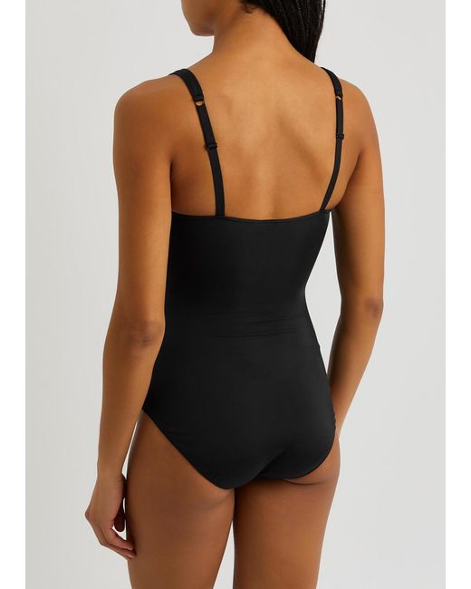 Wolford Black Mat De Luxe Forming Stretch-jersey Bodysuit
