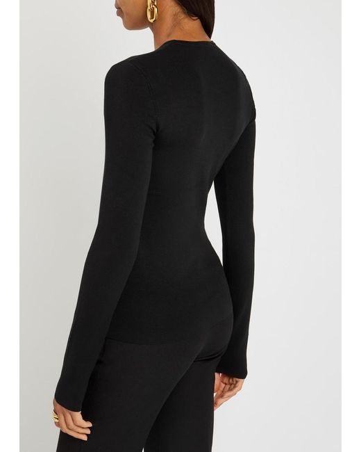 Joseph Black Stretch-Silk Knit Top