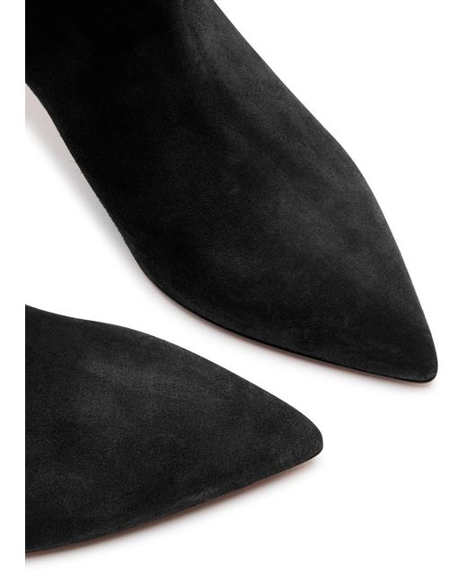 Paris Texas Black Stiletto 60 Suede Mid-Calf Boots