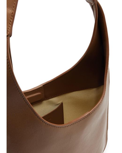 Aesther Ekme Brown Midi Hobo Leather Shoulder Bag