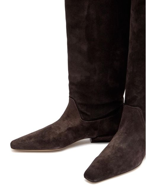 Paris Texas Black Bettina 25 Suede Knee-High Boots