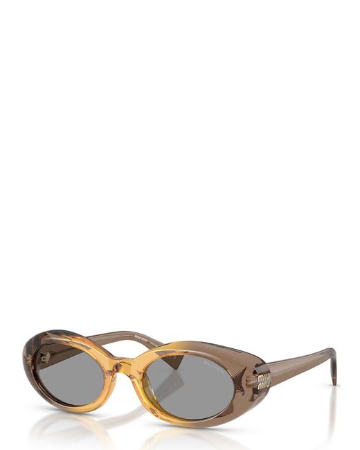 Miu Miu Natural Rêverie Round-Frame Sunglasses