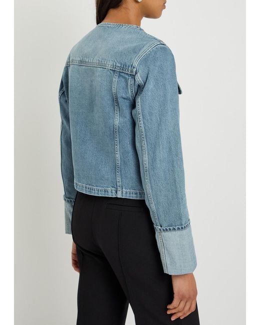 PAIGE Blue Dean Panelled Denim Jacket