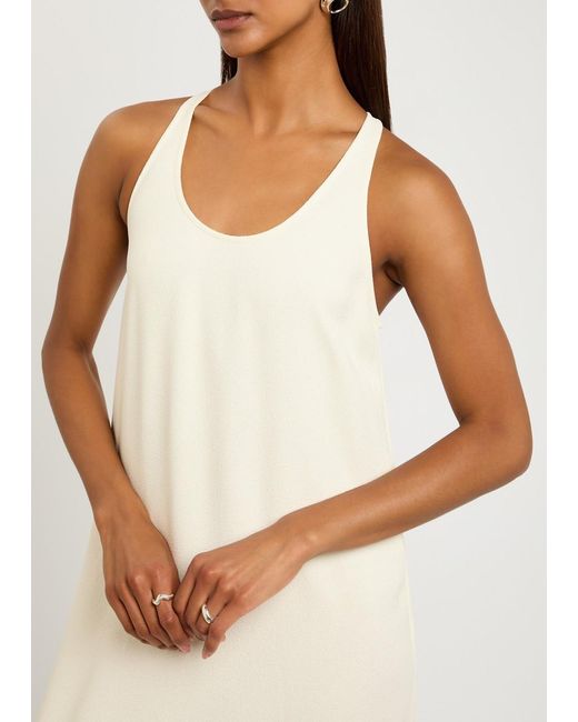 Totême White Scoop-Neck Woven Midi Dress