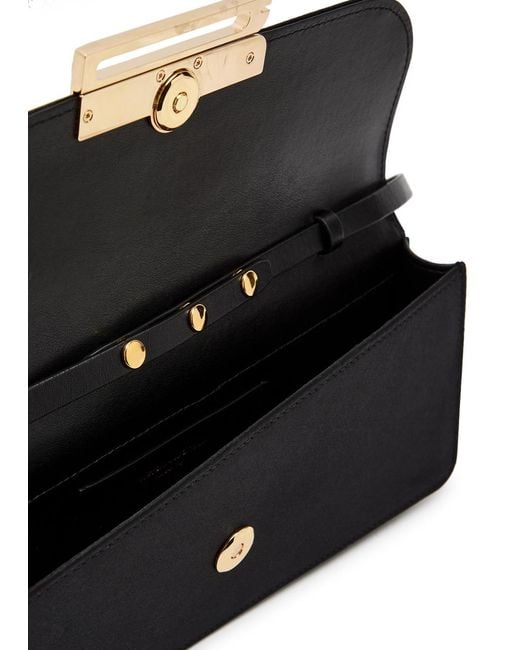 Victoria Beckham Black Dorian East-West Satin Clutch