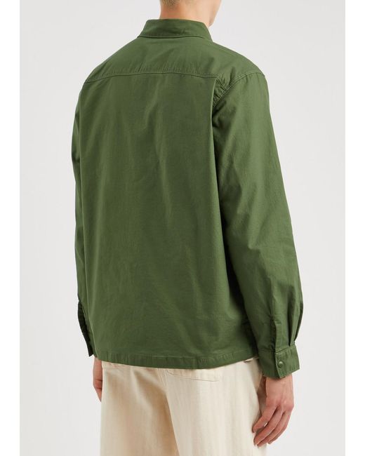 Columbia Green Landroamer Stretch-Cotton Overshirt for men
