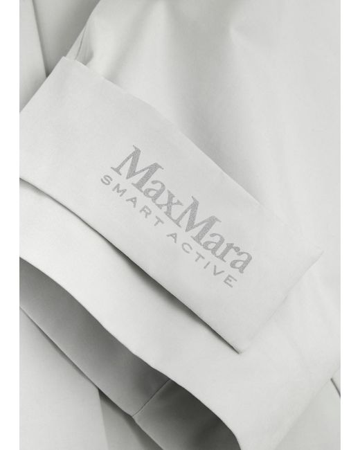 Max Mara White Etere Hooded Shell Jacket