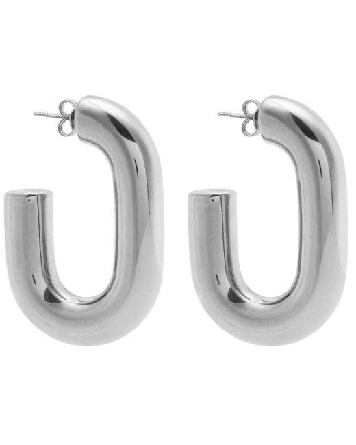 Rabanne Metallic Xl Link Hoop Earrings