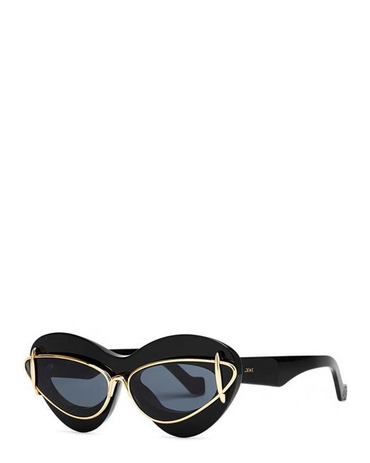 Loewe Black Double-frame Cat-eye Sunglasses
