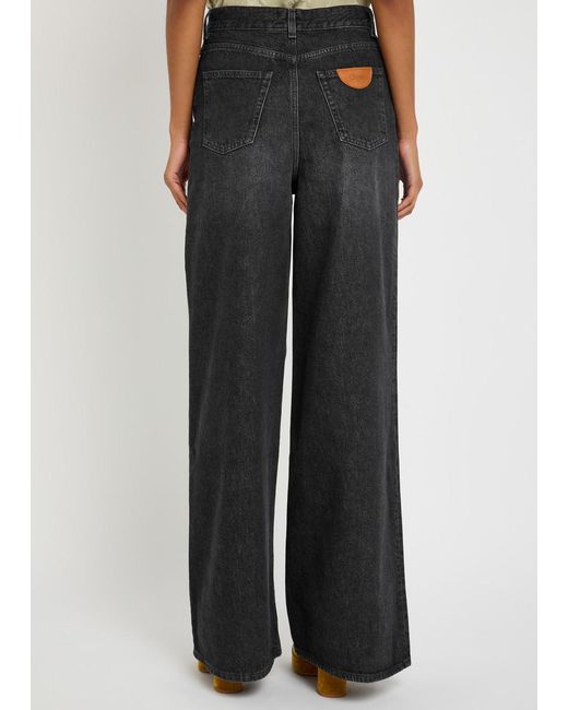Chloé Gray Wide-Leg Jeans