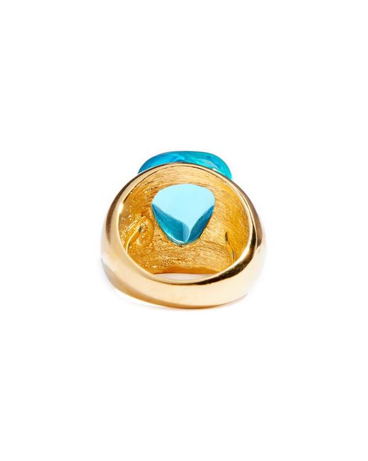 Kenneth Jay Lane Blue Crystal-embellished Ring