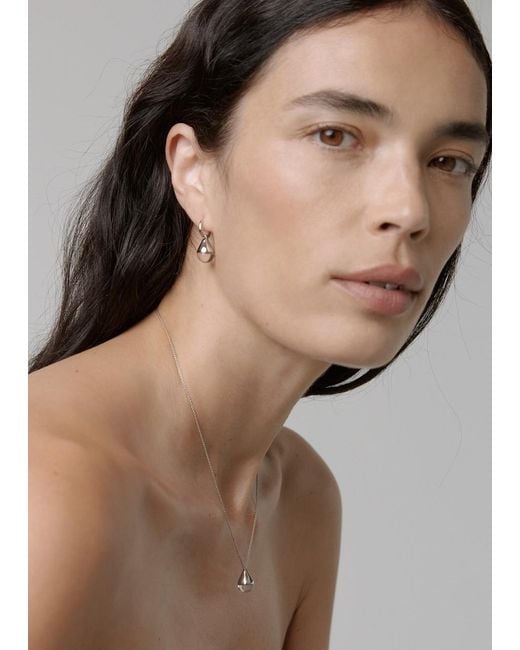 Otiumberg White Stilla Quartz Sterling Drop Earrings