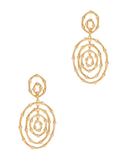 Joanna Laura Constantine Metallic Pearl-embellished 18kt -plated Drop Earrings