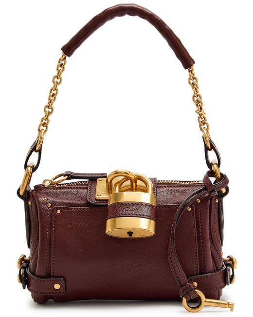Chloé Purple Paddington Grained Leather Shoulder Bag