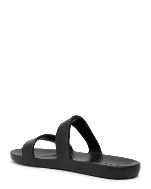 The Row Black Rubber Sandals