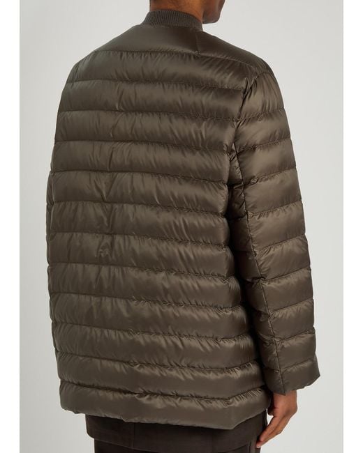 Rick Owens Brown X Moncler Flight Padded Shell Parka for men