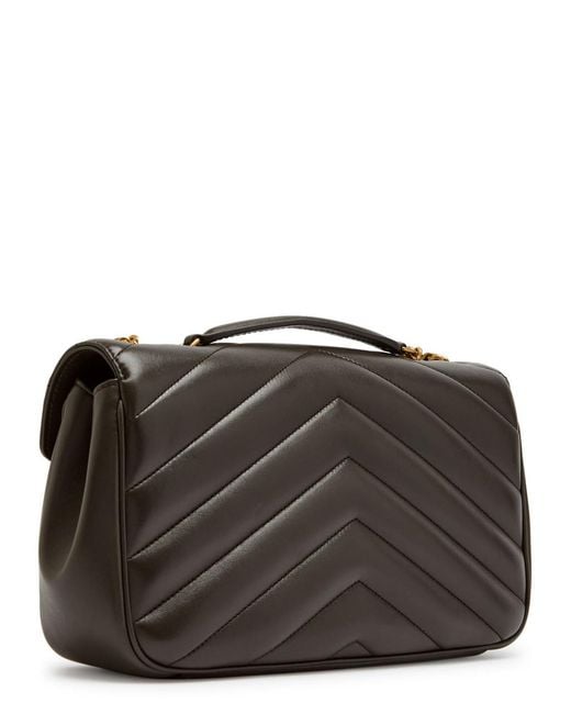 Saint Laurent Gray Loulou Medium Quilted Leather Shoulder Bag