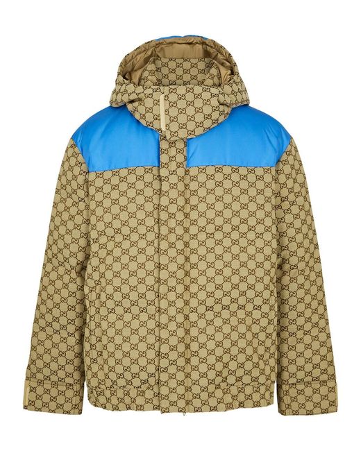 Gucci Blue gg-monogrammed Quilted Canvas Jacket for men