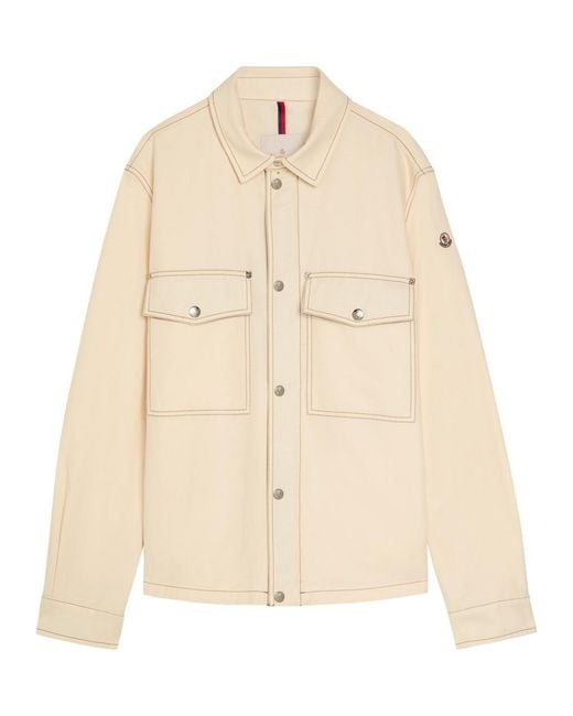 Moncler Natural Watagua Cotton And Linen-Blend Overshirt for men