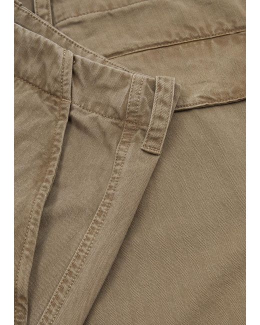 Our Legacy Natural Mount Herringbone Twill Cargo Trousers for men