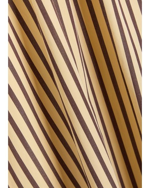 Faithfull The Brand Natural Lido Striped Cotton Maxi Dress
