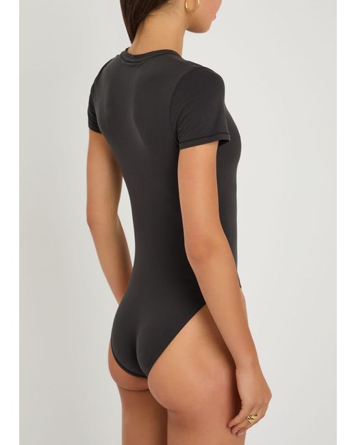 Skims Black Stretch-Jersey Bodysuit