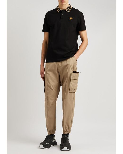 Versace Natural Cotton-poplin Cargo Trousers for men