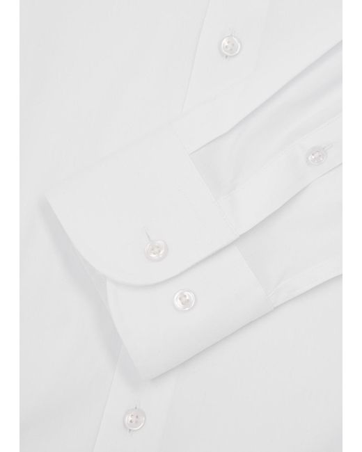Boss White Cotton-Blend Shirt for men