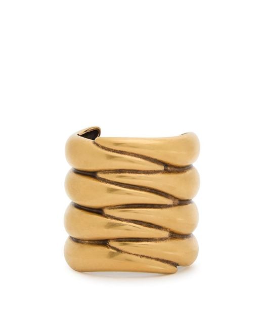 Khaite Metallic Cyclone Antique Sculpted 18Kt-Plated Cuff