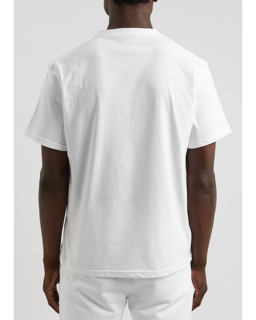 Alexander McQueen White Graffiti Logo-Print Cotton T-Shirt for men