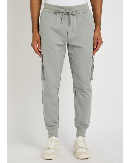 Moose Knuckles Gray Hartsfield Tapered-Leg Cotton Cargo Sweatpants for men