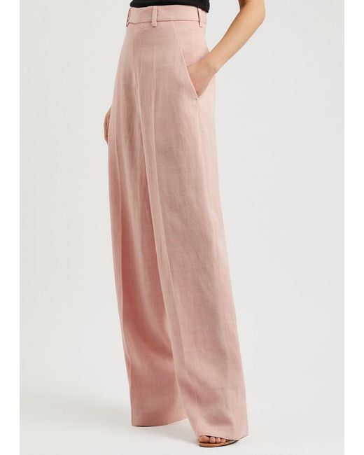 Petar Petrov Pink Back To Town Wide-Leg Trousers