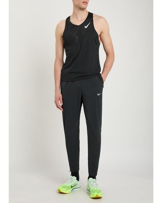 Nike Black Aeroswift Dri-Fit Adv Perforated Running Tank for men