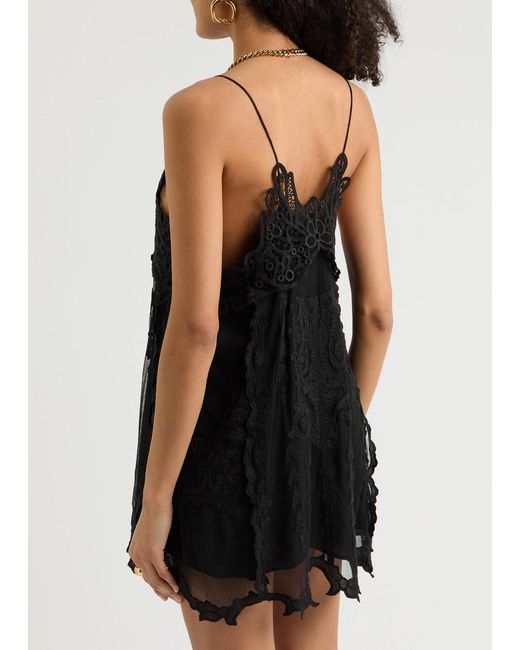 Isabel Marant Black Virginia Lace Mini Dress