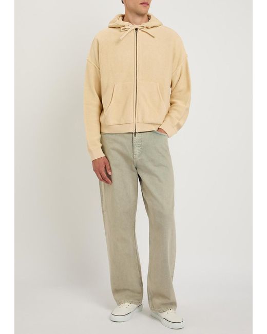 Picante Natural Senna Logo Hooded Zip-Through Cotton-Knit Jumper for men