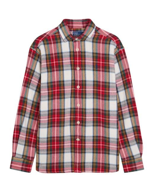 Polo Ralph Lauren Red Plaid Cotton Shirt