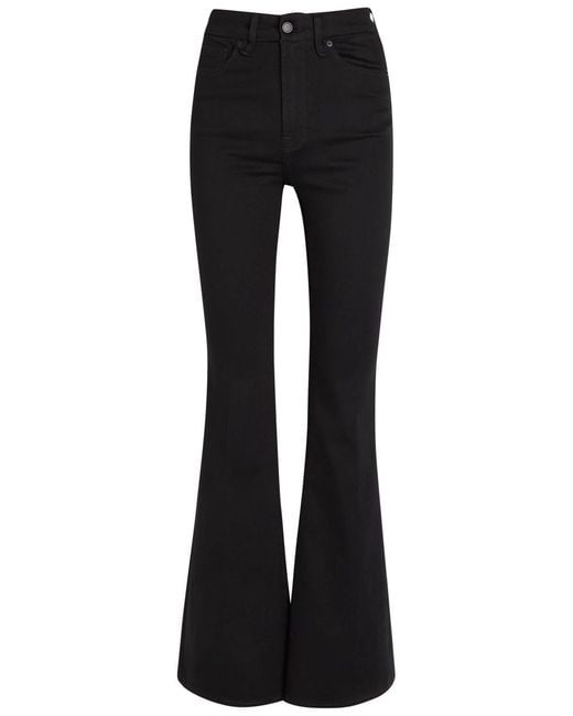 GOOD AMERICAN Black Skinny Flared-Leg Jeans