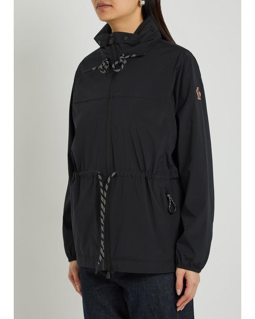 Moncler Black Soulare Hooded Stretch-Shell Jacket