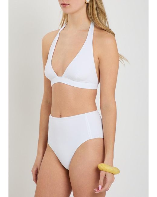 Max Mara White High-Waisted Stretch-Polyamide Bikini Briefs