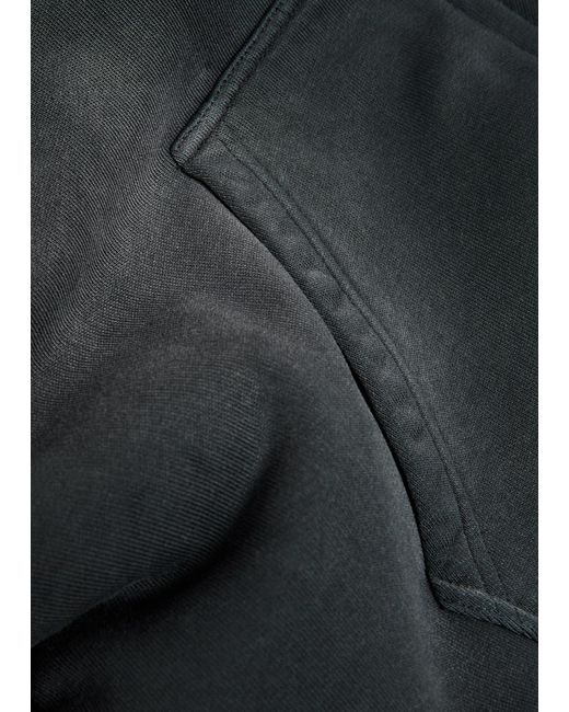 Picante Black Reversible Hooded Faux Fur Cotton Jacket for men
