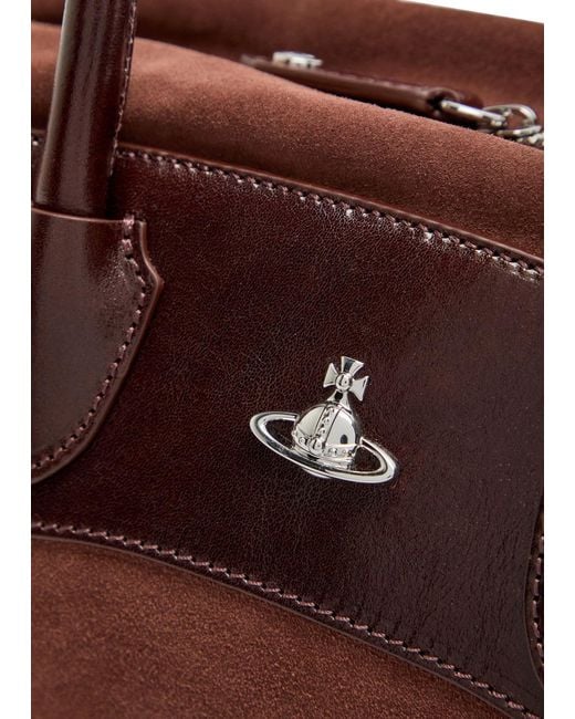 Vivienne Westwood Brown Shirley Small Suede Shoulder Bag
