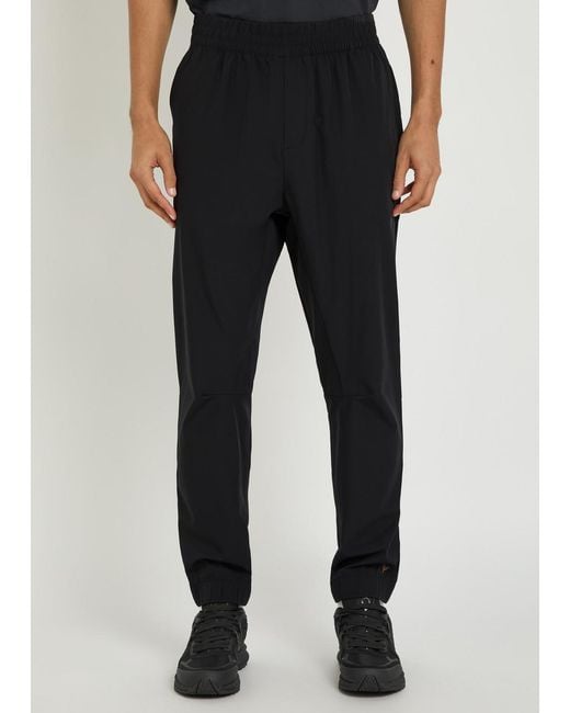 Now You Live Black Saxby Tapered-Leg Shell Sweatpants for men