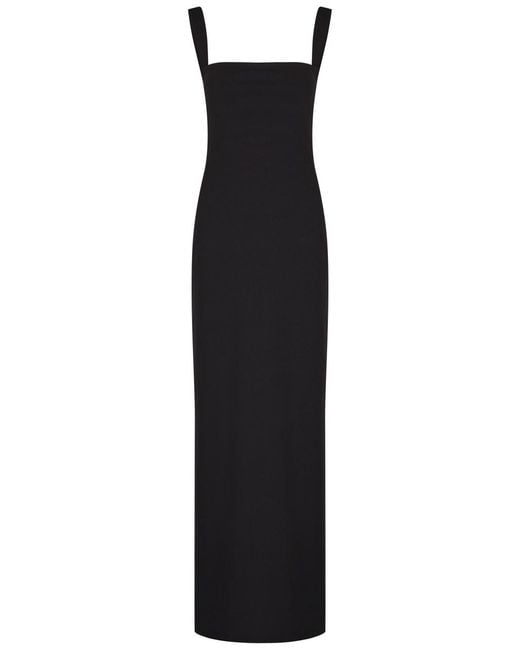 Solace London Black Joni Crepe Maxi Dress