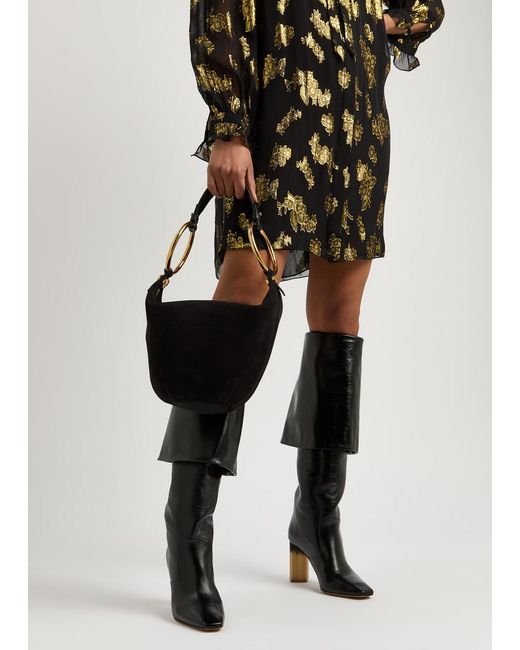 Chloé Black Bracelet Small Suede Shoulder Bag