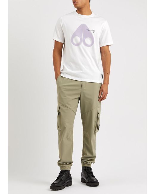 Moose Knuckles White Maurice Logo-print Cotton T-shirt for men