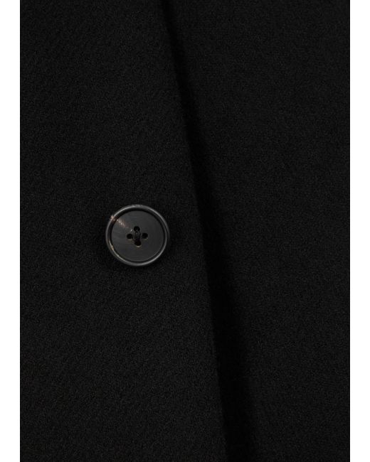 The Row Black Polli Double-breasted Wool-blend Jacket