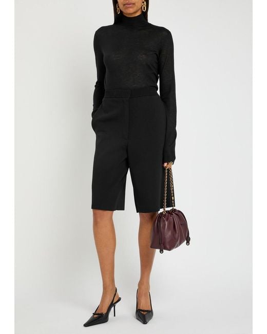 Joseph Black High-Neck Cashmere Knit Top