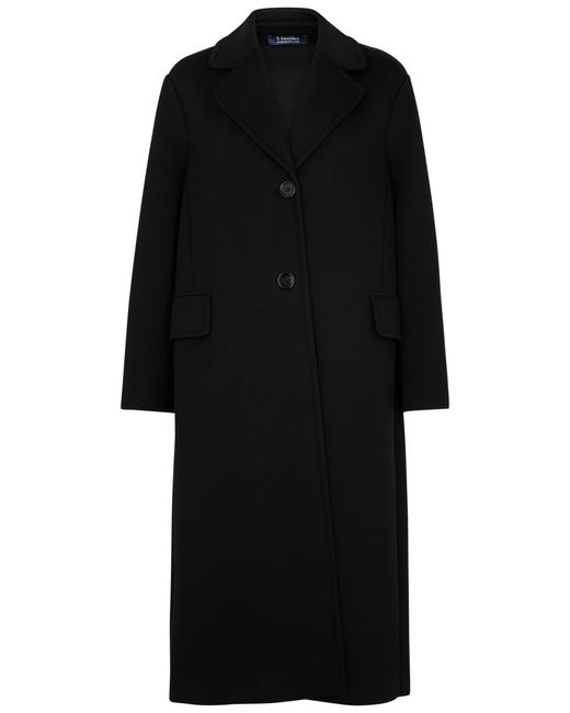 Max Mara Black Radice Jersey Coat
