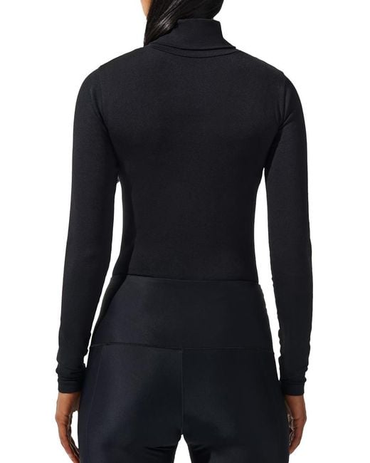 Perfect Moment Black High-Neck Bodysuit
