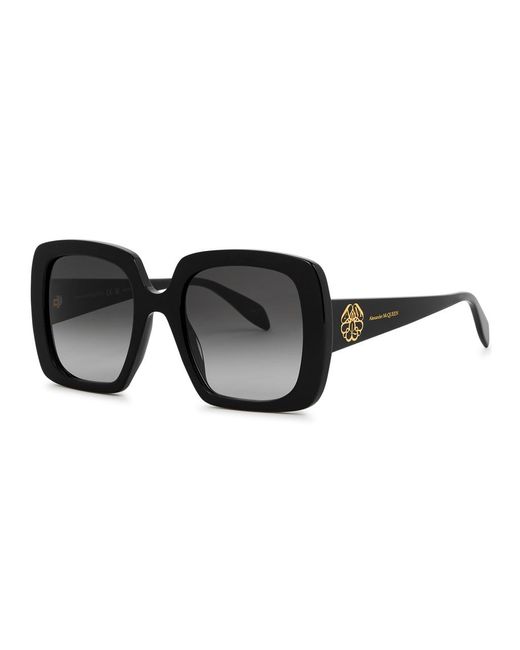 Alexander McQueen Black Cat-eye Sunglasses, Sunglasses, Black